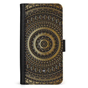 Samsung Galaxy S24 Plus Wallet Case - Gold Mandala