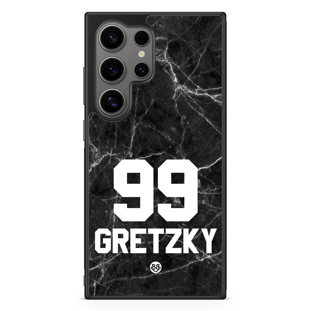 Samsung Galaxy S24 Ultra Custom Skal - Black Marmor Number