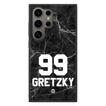 Samsung Galaxy S24 Ultra Custom Skal - Black Marmor Number