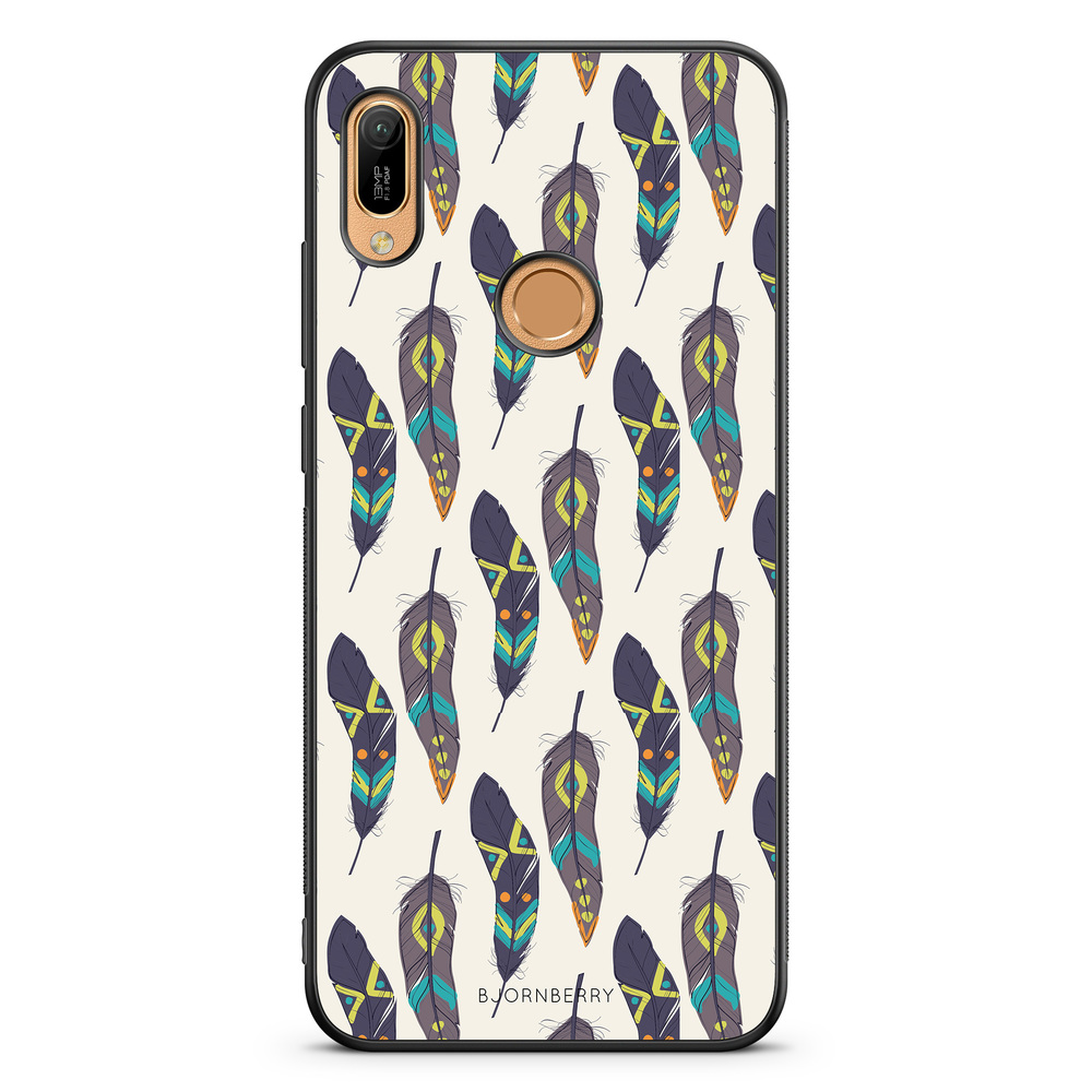 Huawei Y6 2019 Case - Ethnic Feathers