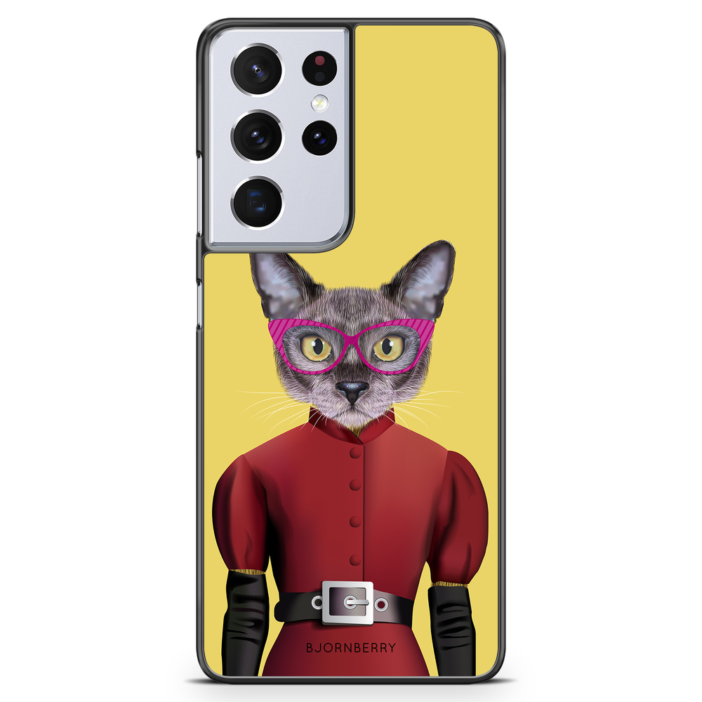 Samsung Galaxy S21 Ultra Case - Hipster Cat