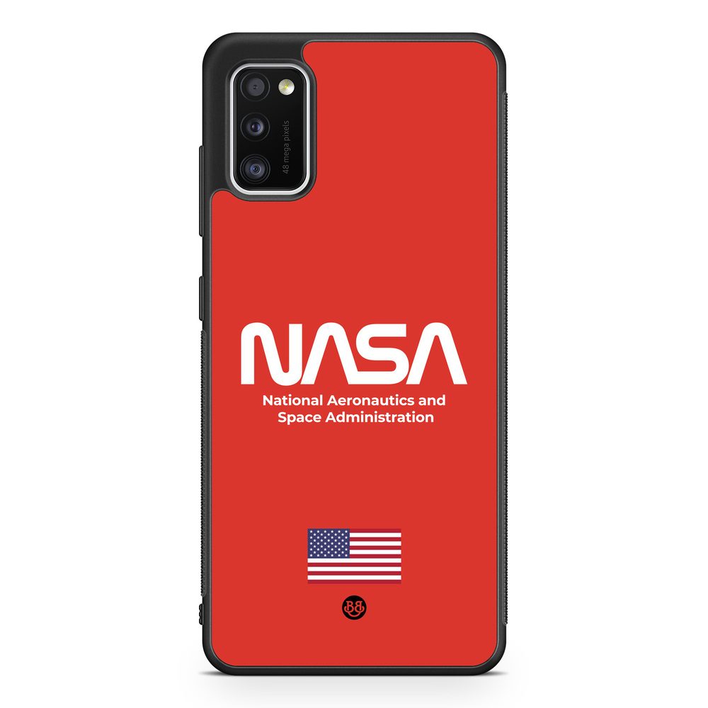 Samsung Galaxy A41 Case - NASA Worm Red