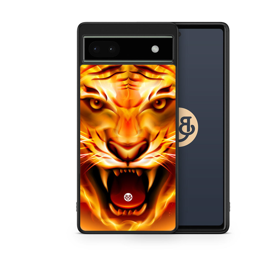 Google Pixel 6a Case - Flames Tiger