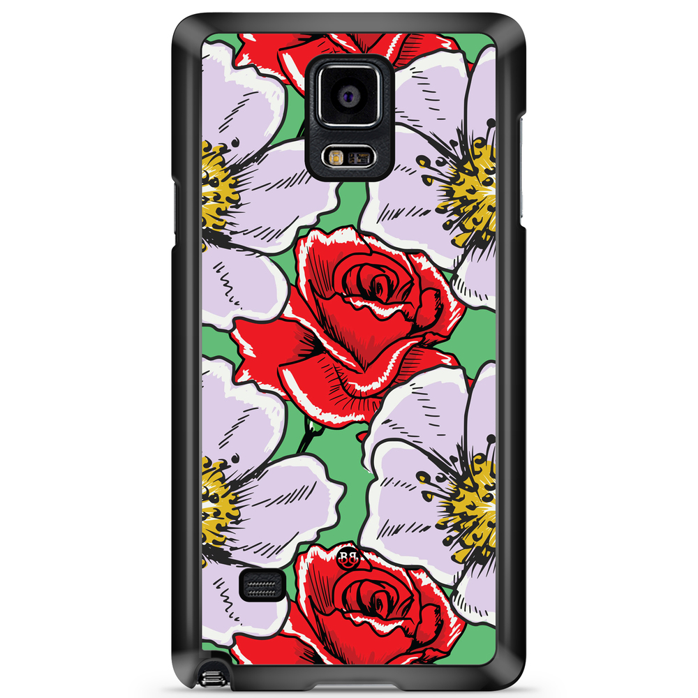 Samsung Galaxy Note 4 Case - Red & White Floral