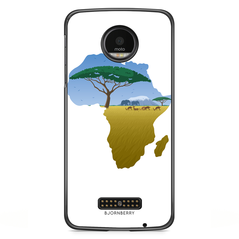 Moto Z2 Play Case - Africa White