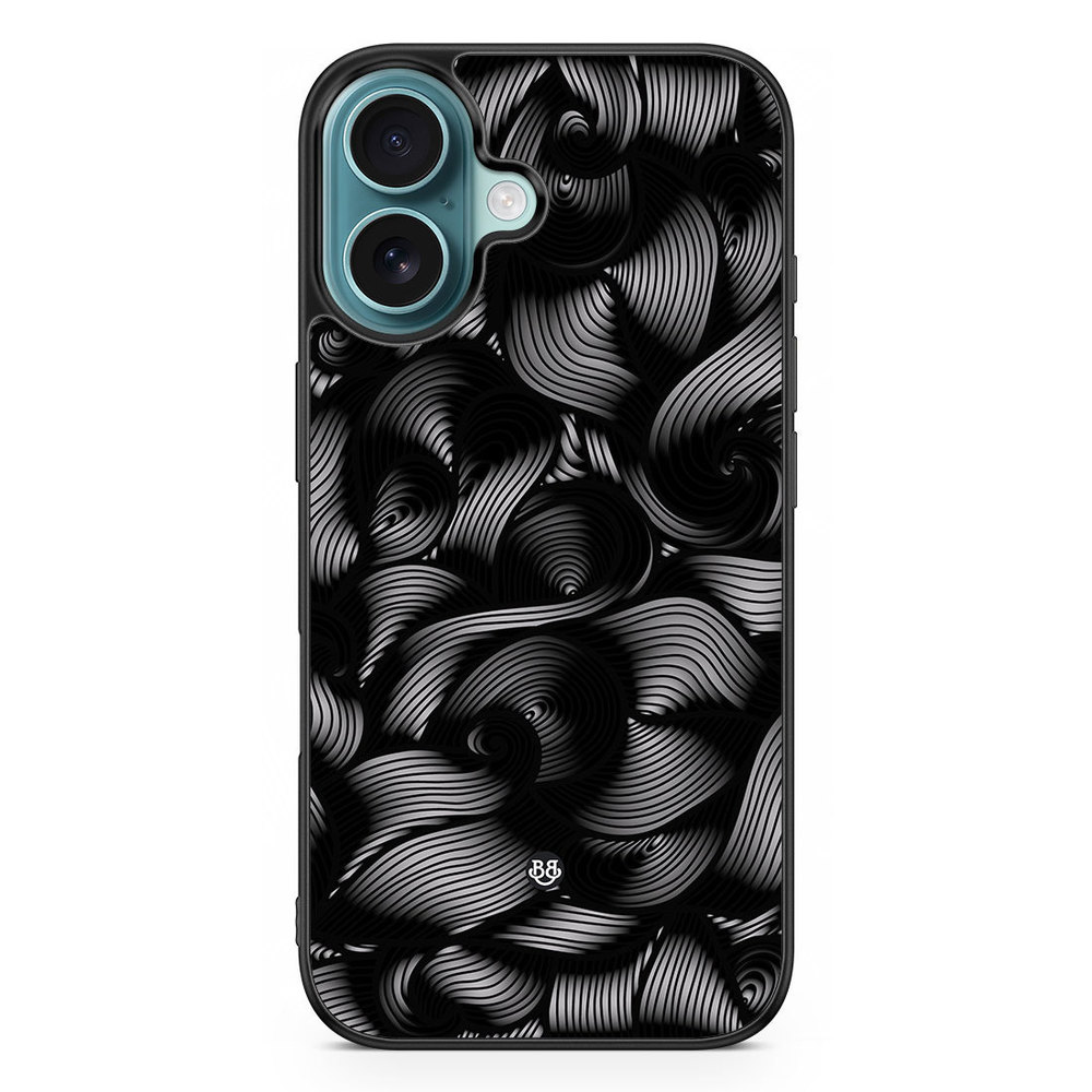 iPhone 16 Case - Black Waves