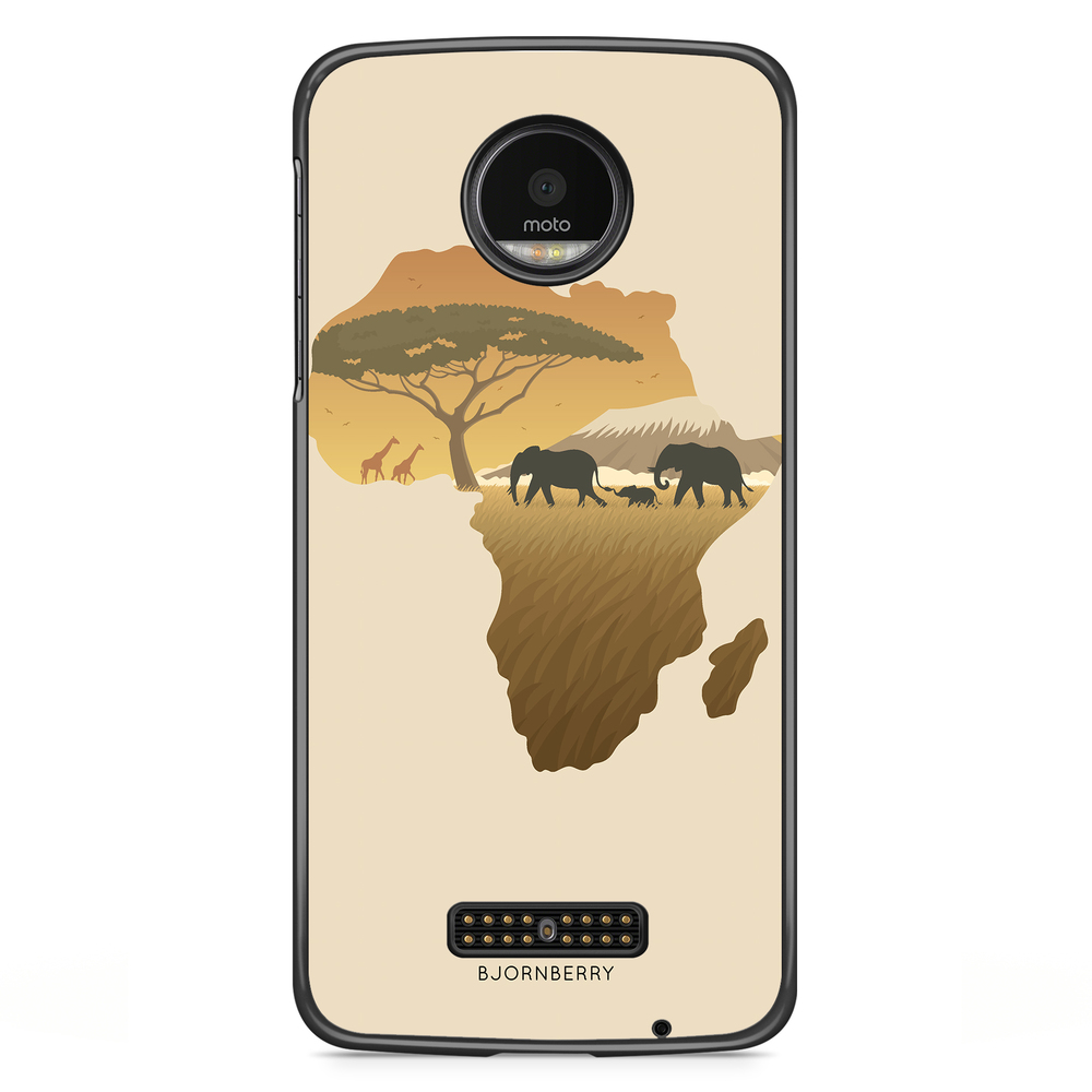 Moto Z2 Play Case - Africa Brown