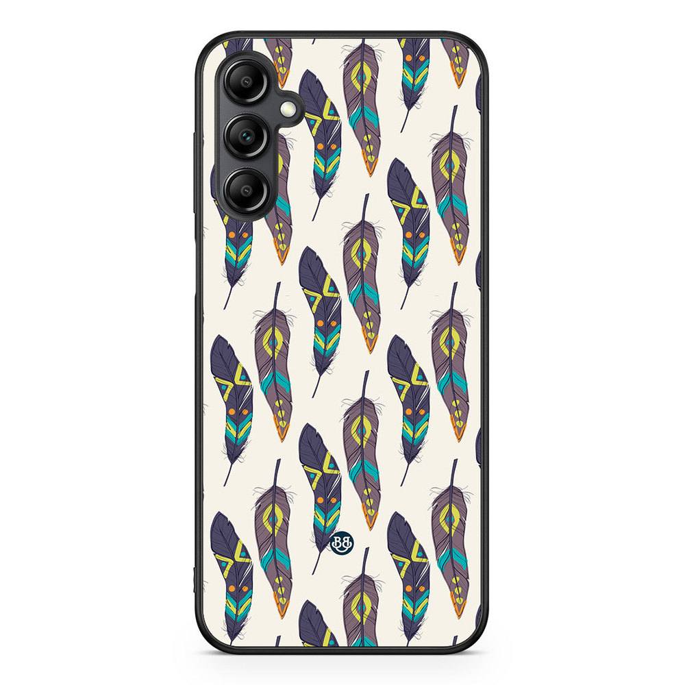 Samsung Galaxy A14 4G/5G Case - Ethnic Feathers