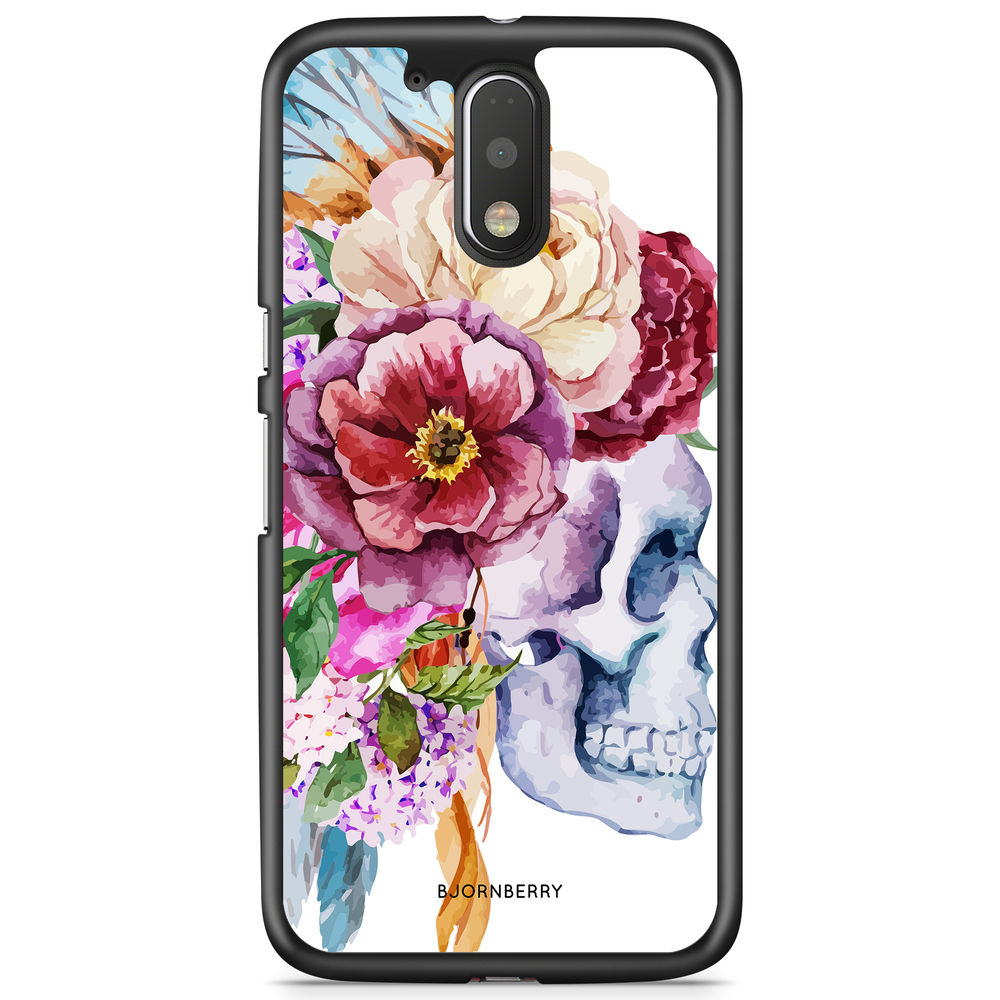 Moto G4/G4 Plus Case - Skull & Flowers