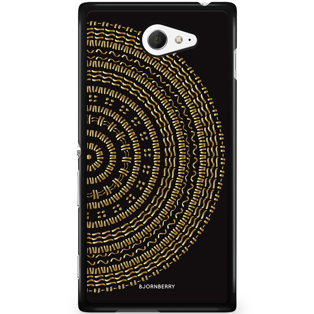 Sony Xperia M2 Aqua Case - Mandala Gold/Black