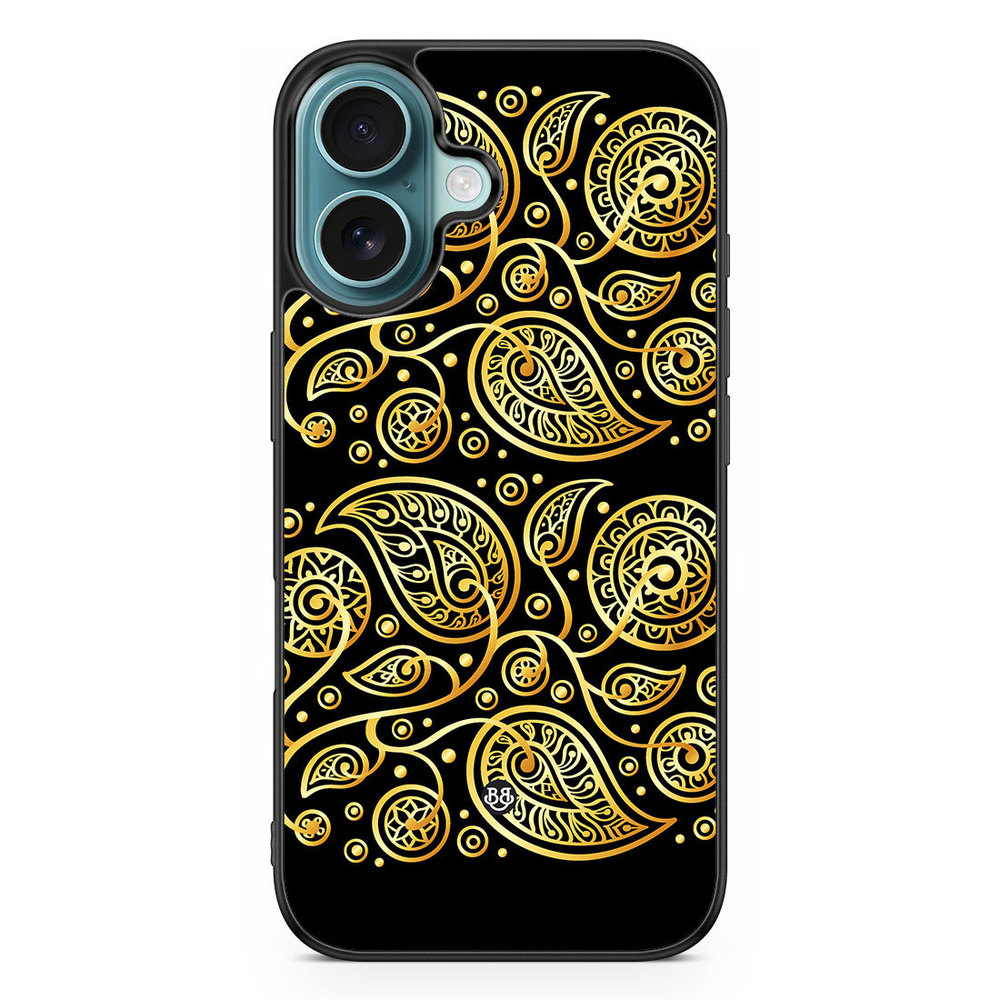 iPhone 16 Case - Gold Flowers