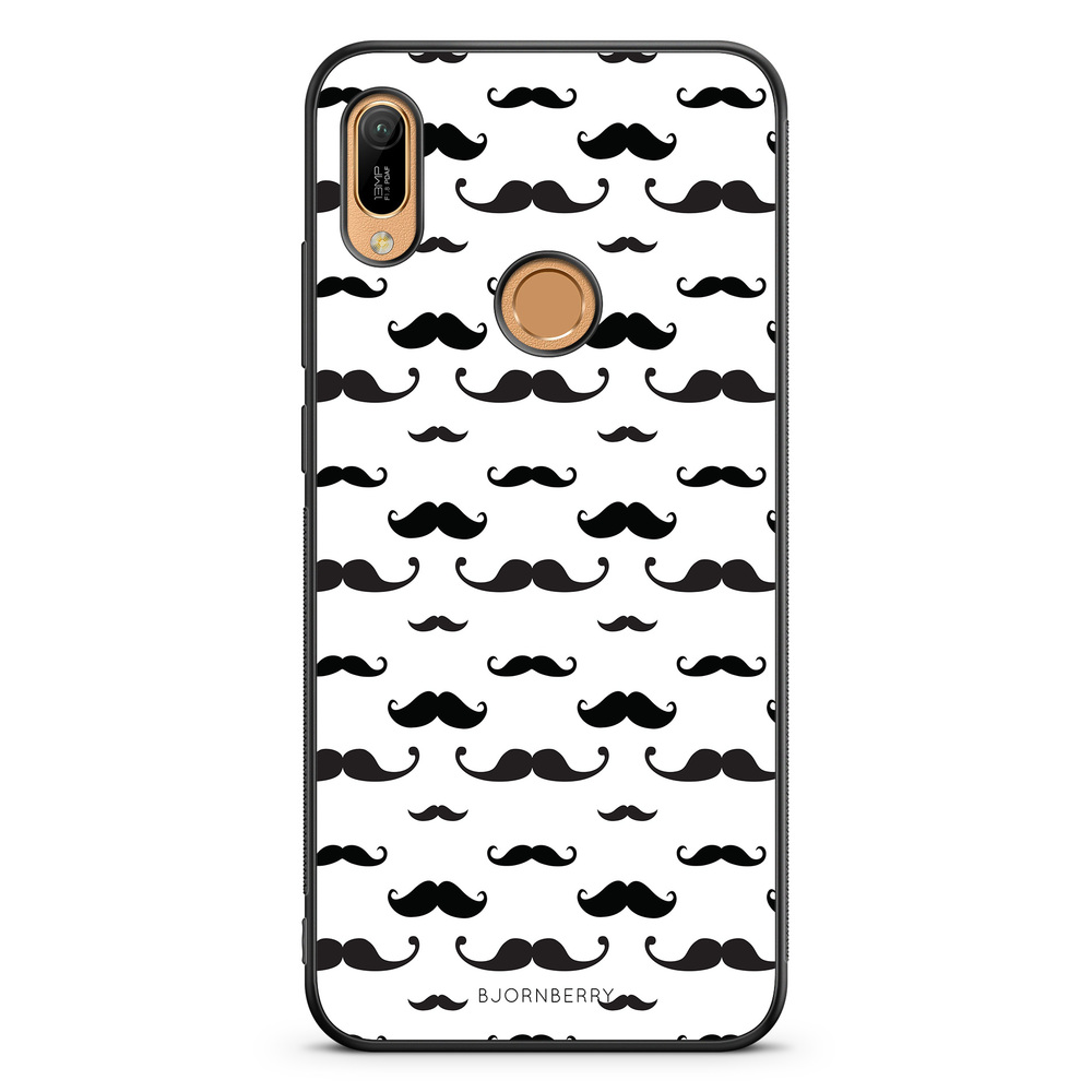 Huawei Y6 2019 Case - Mustache Pattern