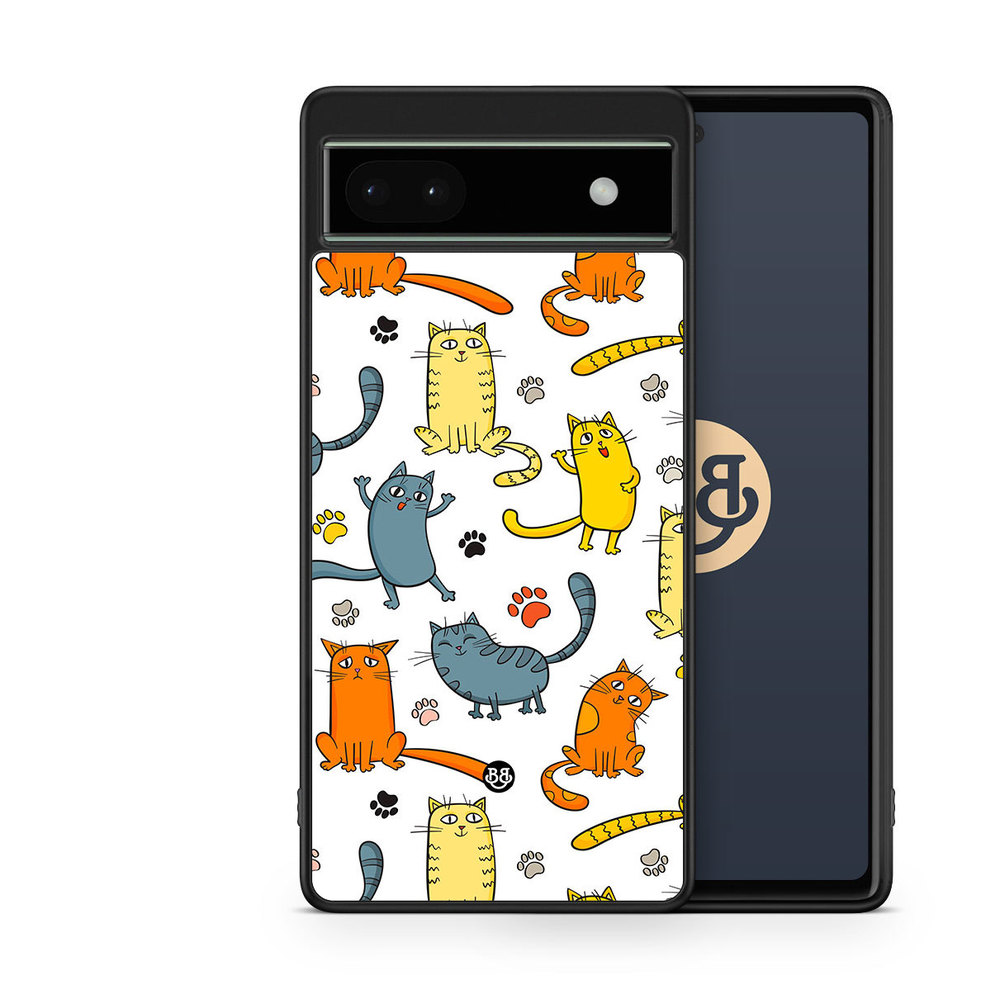 Google Pixel 6a Case - Cat Pattern