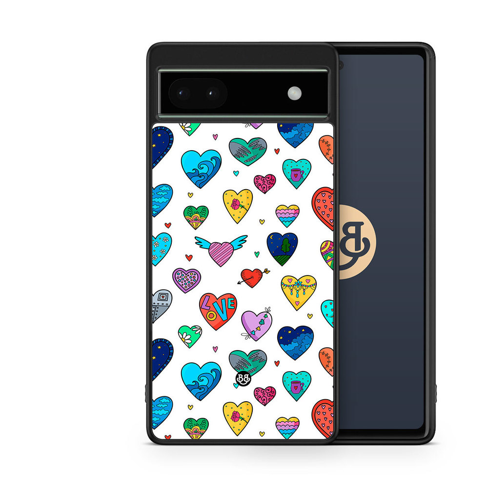 Google Pixel 6a Case - Hearts