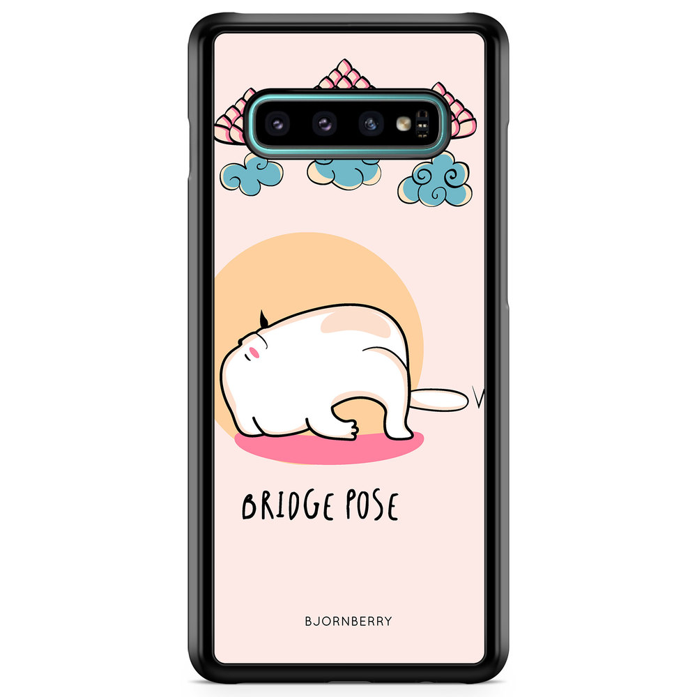 Samsung Galaxy S10 Plus Case - Yoga Cat Bridge Pose