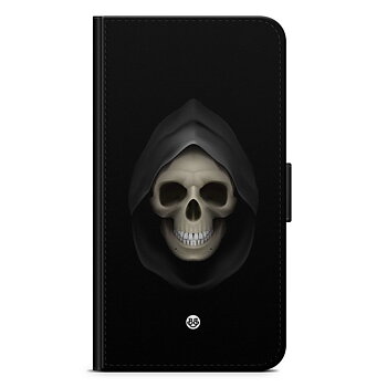 Motorola Moto E20 Wallet Case - Black Skull