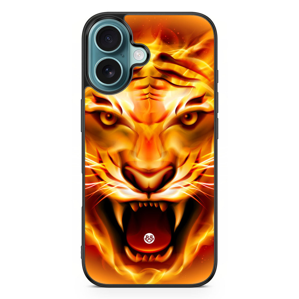 iPhone 16 Case - Flames Tiger