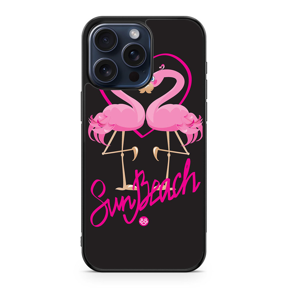 iPhone 15 Pro Max Case - Sun Beach Flamingo
