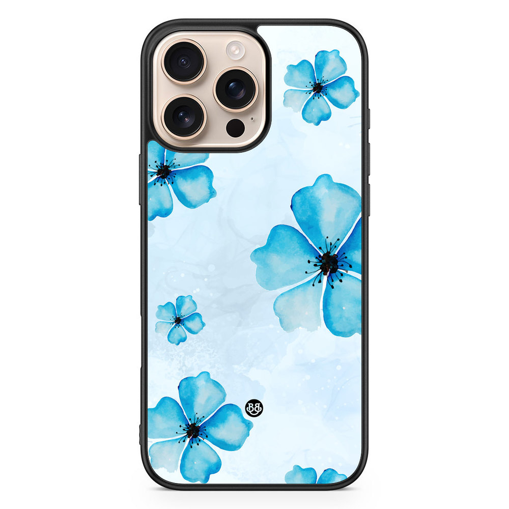 iPhone 16 Pro Max Case - WILD BLOOM - Blue Bloom