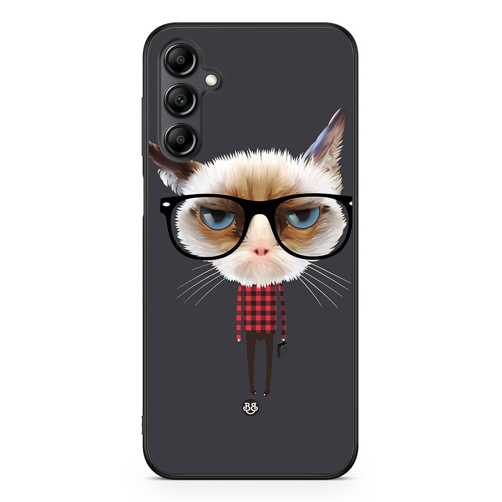 Samsung Galaxy A14 4G/5G Case - Hipster Cat