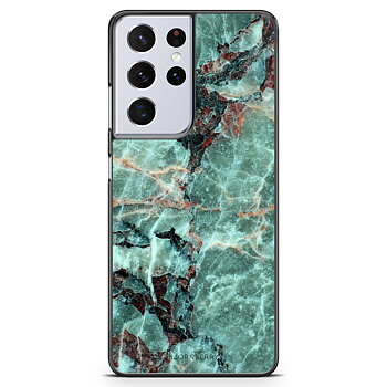 Samsung Galaxy S21 Ultra Case - Green Marble