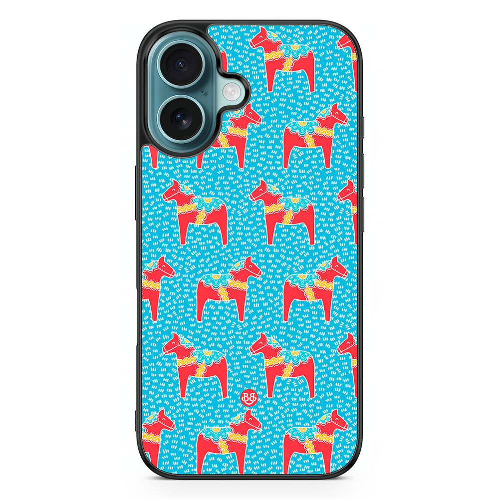 iPhone 16 Case - Dala horse Pattern