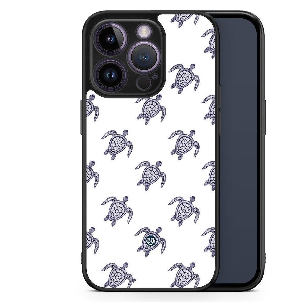 iPhone 14 Pro Case - Blue Turtles