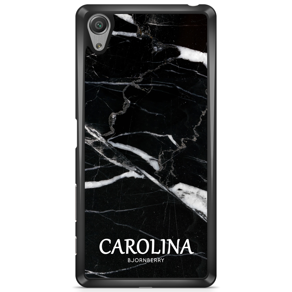 Sony Xperia XA1 Case Custom - Black Marble Name