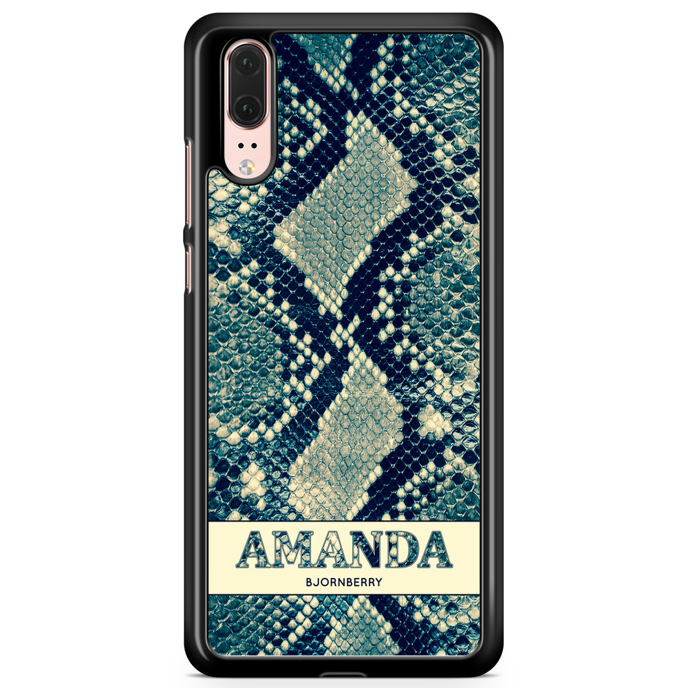 Huawei P20 Case Custom - Custom Blue Snake