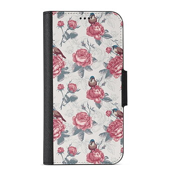 Naive iPhone 6 Plus / 6s Plus Wallet Case- Roses & Birds