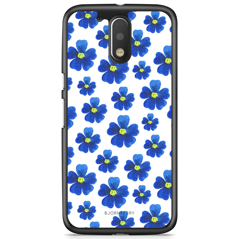 Moto G4/G4 Plus Case - Blue Flowers