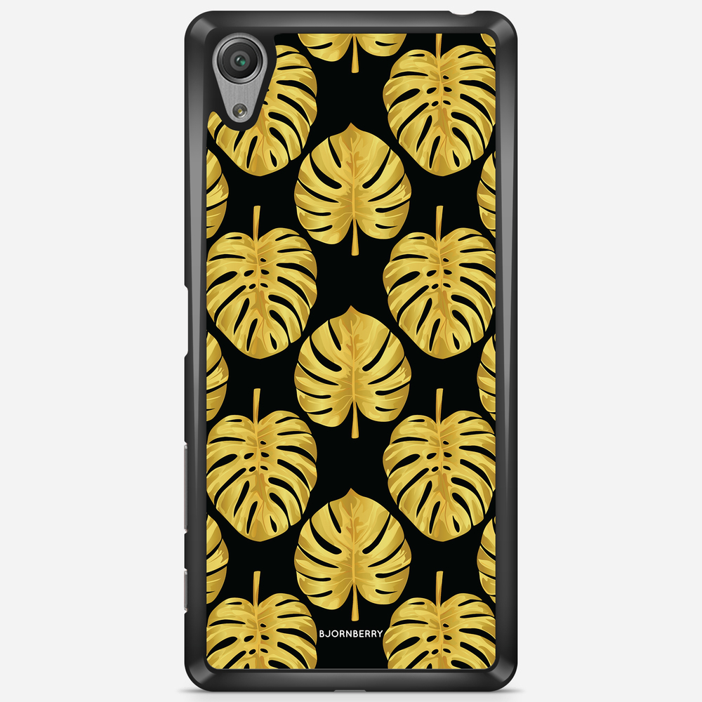 Sony Xperia X Performance Case - Gold Monstera