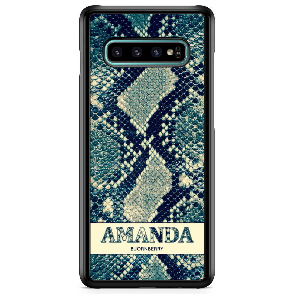 Samsung Galaxy S10 Custom Case - Custom Blue Snake