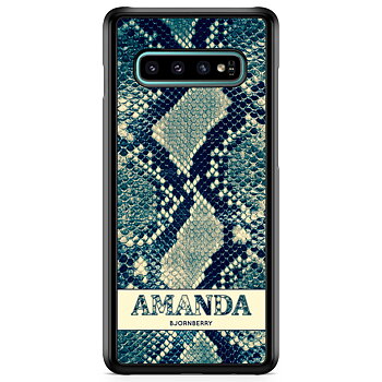 Samsung Galaxy S10 Skal Custom - Custom Blue Snake