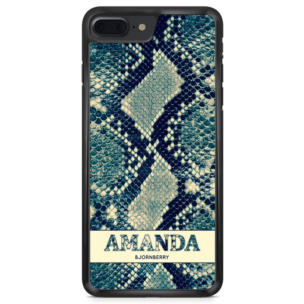 iPhone 8 Plus Custom Skal - Custom Blue Snake