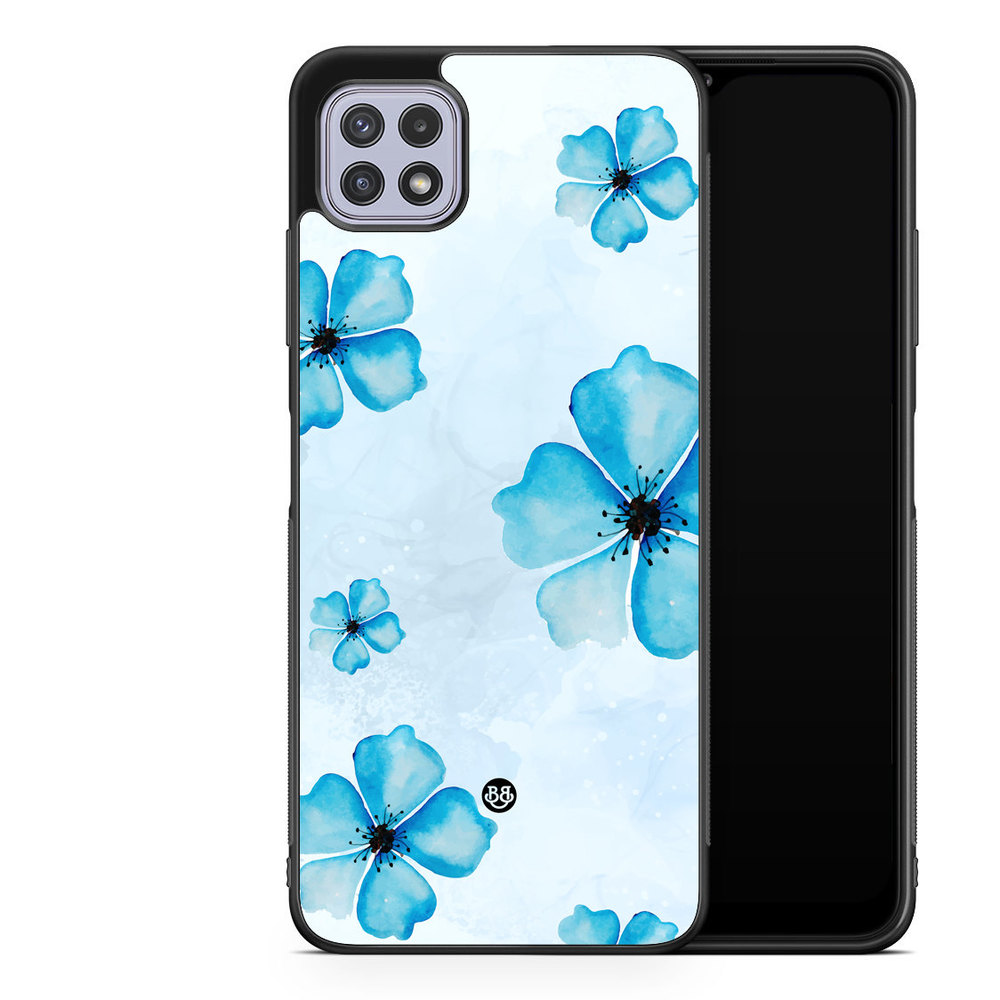 Samsung Galaxy A22 4G Case - WILD BLOOM - Blue Bloom