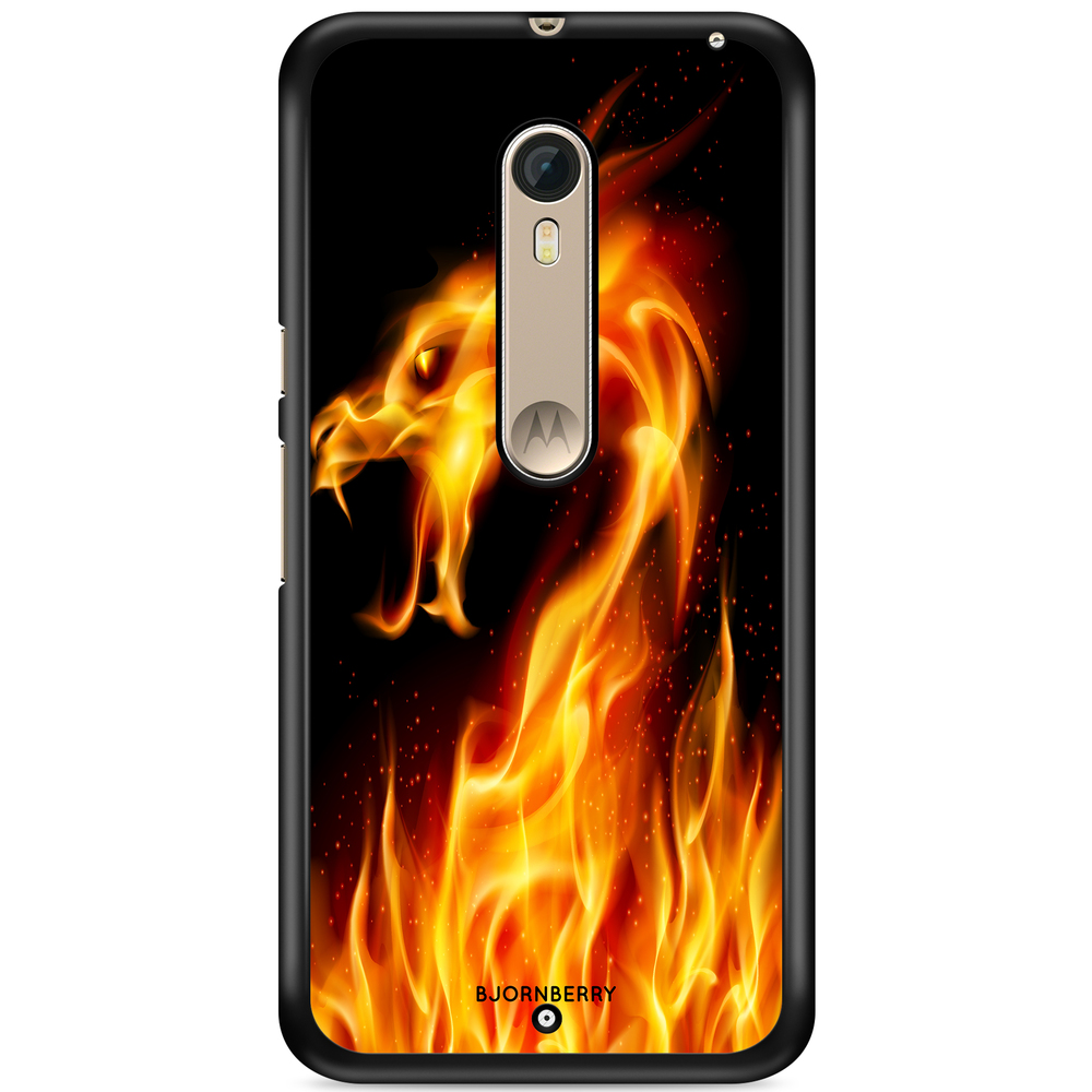 Moto X Style Case - Flames Dragon