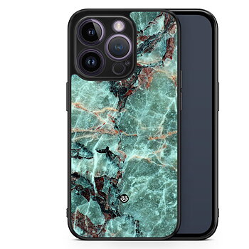 iPhone 14 Pro Skal - Grön Marmor