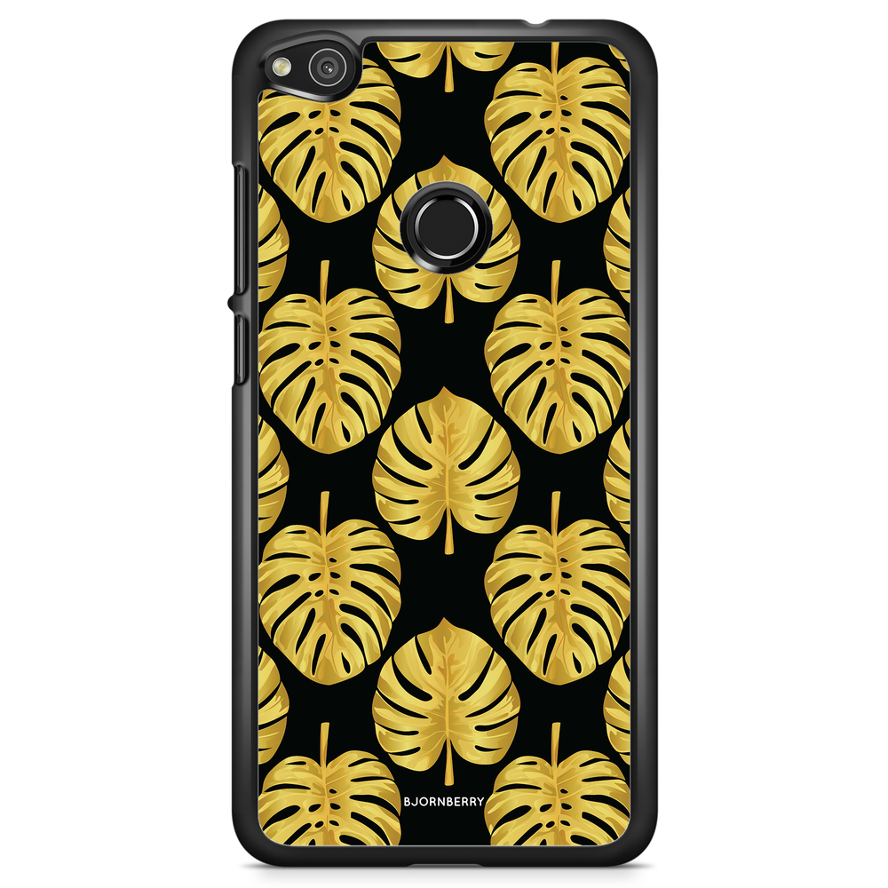 Huawei Honor 8 Lite Case - Gold Monstera