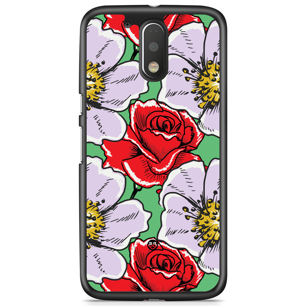 Moto G4/G4 Plus Case - Red & White Floral