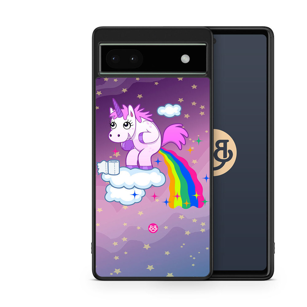Google Pixel 6a Skal - Bajsande Enhörning | Mobilskal & Mobilfodral BJORNBERRY
