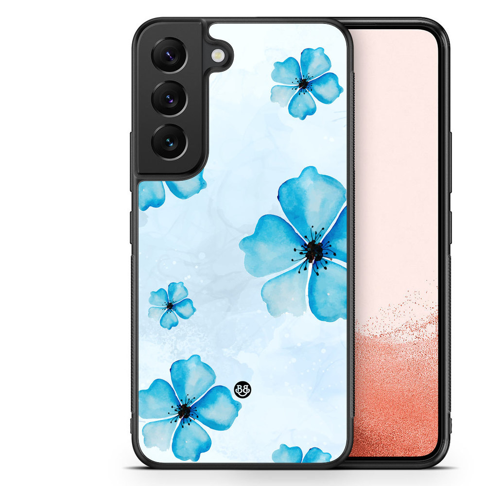 Samsung Galaxy S23 Plus 5G Case - WILD BLOOM - Blue Bloom