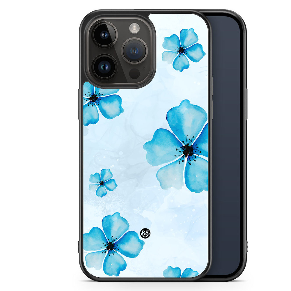 iPhone 14 Pro Max Case - WILD BLOOM - Blue Bloom