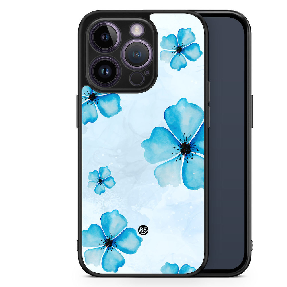 iPhone 14 Pro Case - WILD BLOOM - Blue Bloom