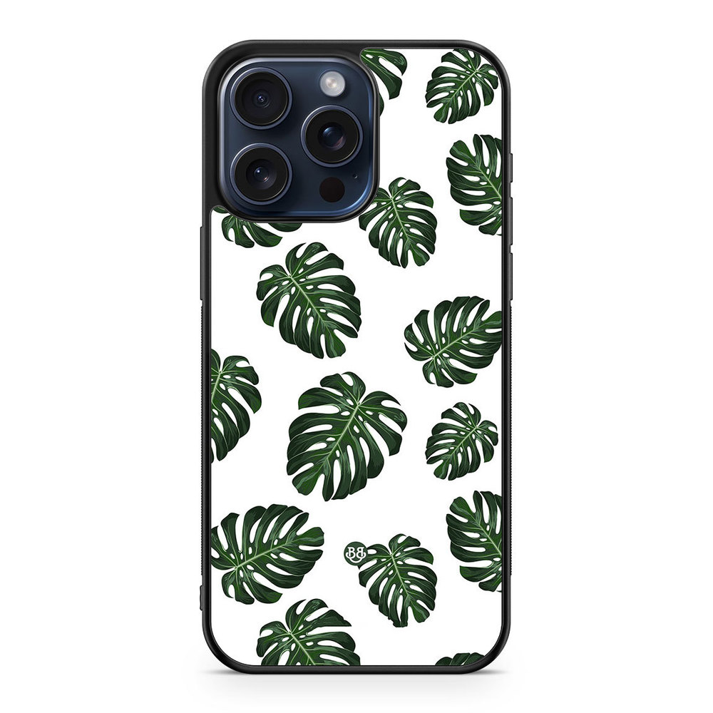 iPhone 15 Pro Max Case - Monstera Pattern