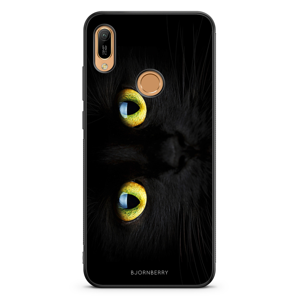 Huawei Y6 2019 Case - Black Cat Close Up