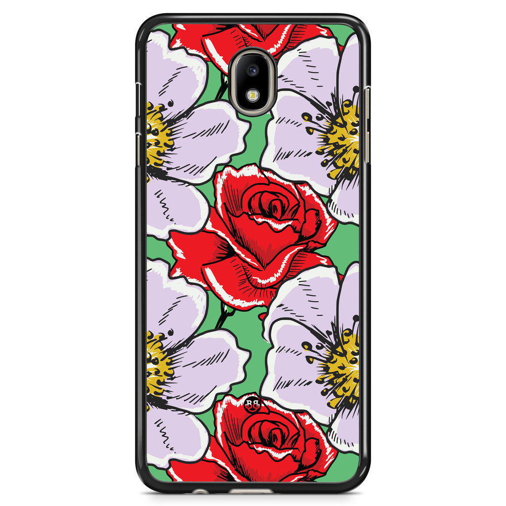 Samsung Galaxy J7 (2017) Case - Red & White Floral