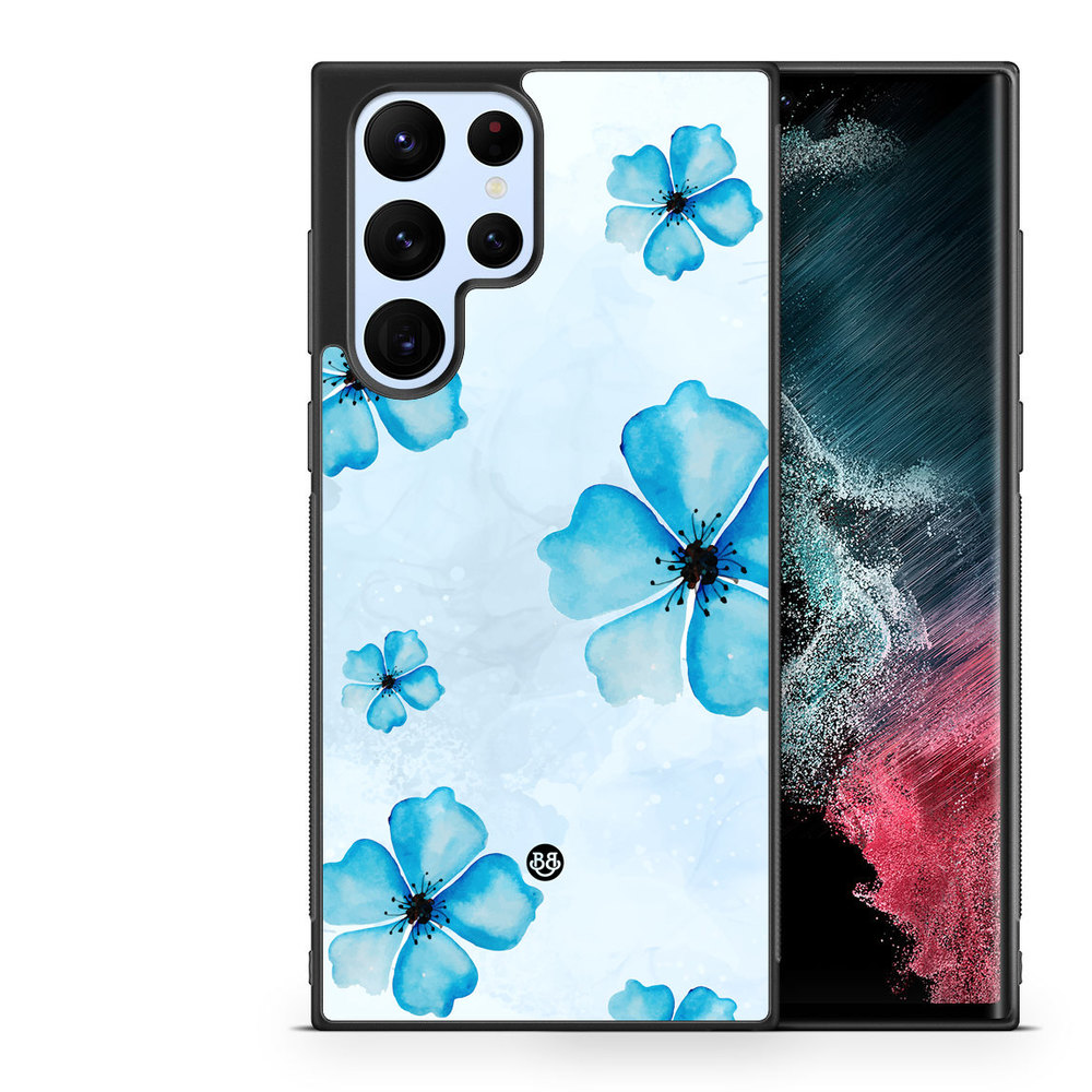 Samsung Galaxy S23 Ultra 5G Case - WILD BLOOM - Blue Bloom