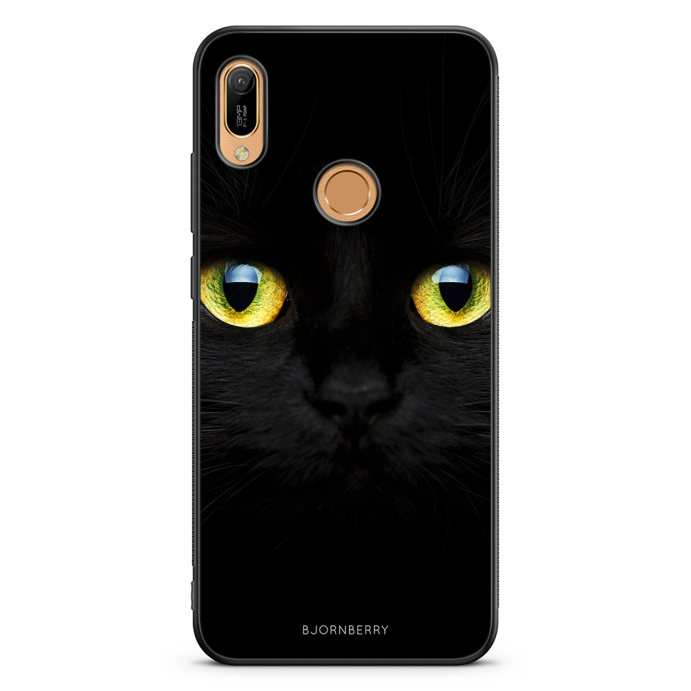 Huawei Y6 2019 Case - Black Cat Close Up