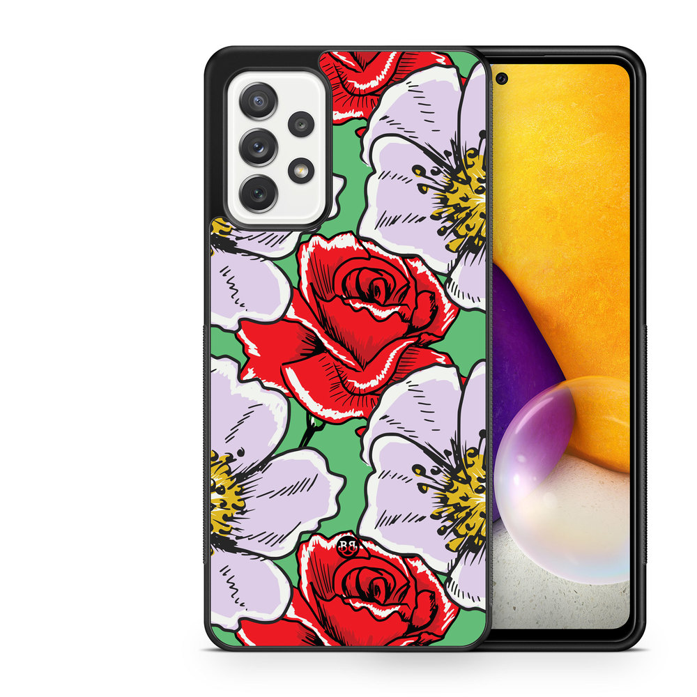 Samsung Galaxy A52/A52s 5G Case - Red & White Floral